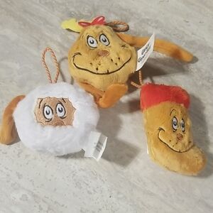 McDonald's The Grinch Plush Ornaments  Happy Meal